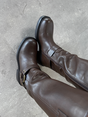 NELLIE BIKER BOOT - BROWN