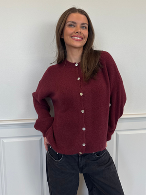 MOLLI CARDIGAN - WINE RED