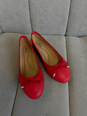 ANNA BALLERINA SHOES - RED