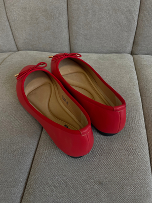 ANNA BALLERINA SHOES - RED