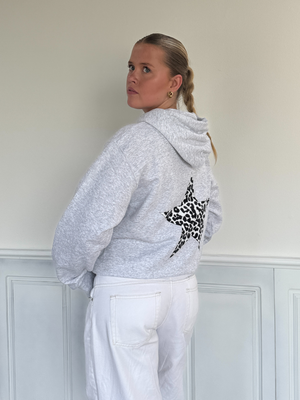 BROWN LEOSTAR HOODIE (back print) - NAVY