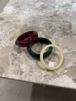 3-PACK BRACELETS - OFFWHITE/WINE/GREEN