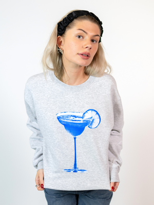 MEGA BLUE DRINK SWEATSHIRT - GRAY