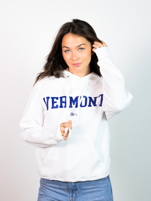 VERMONT STATE HOODIE - WHITE