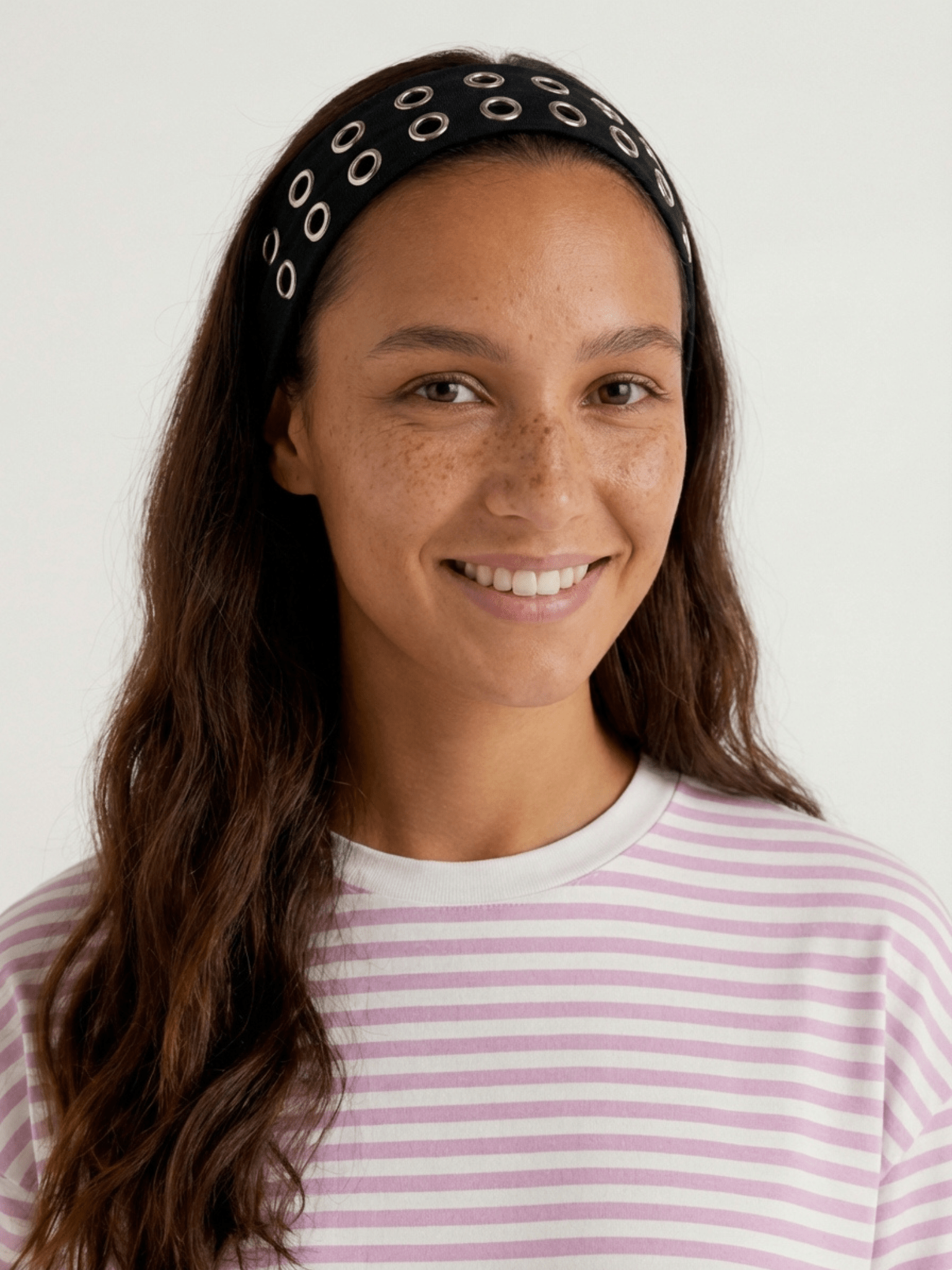 OLINE HAIRBAND WITH STUDS - BLACK