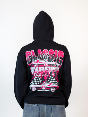 CLASSIC CAR (back print) HOODIE - BLACK