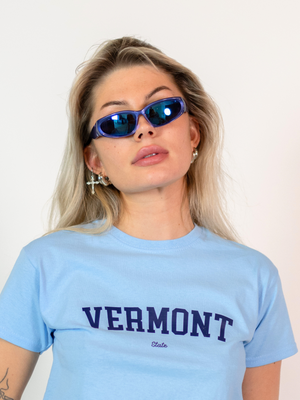 VERMONT (navy), BABY TEE - LIGHT BLUE