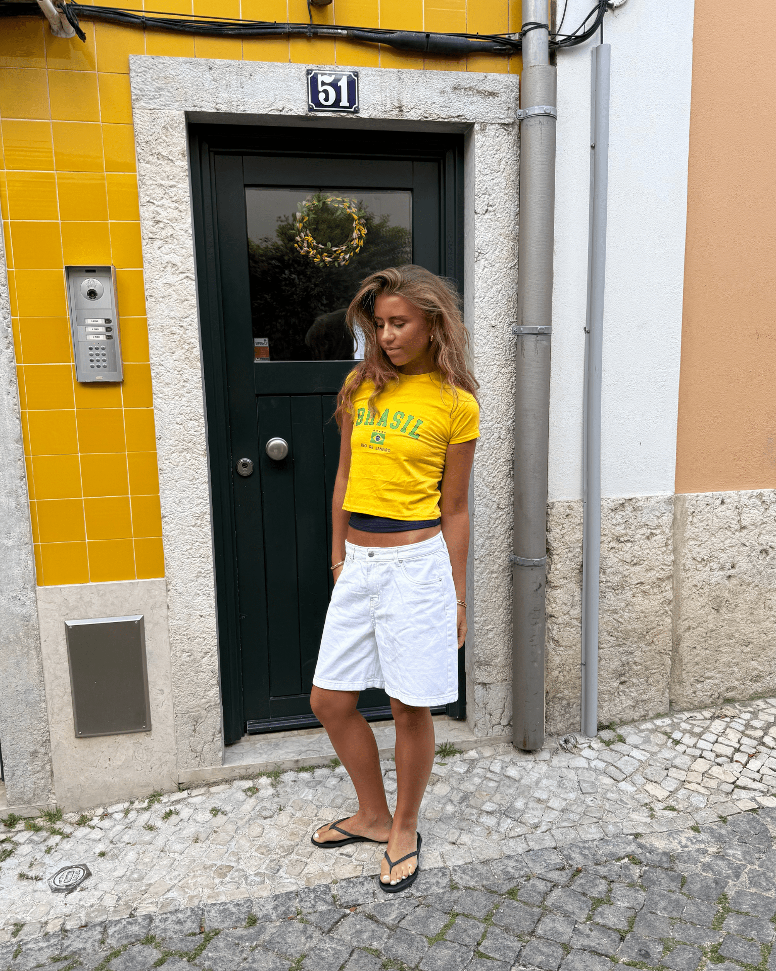 BRAZIL, BABY TEE - YELLOW