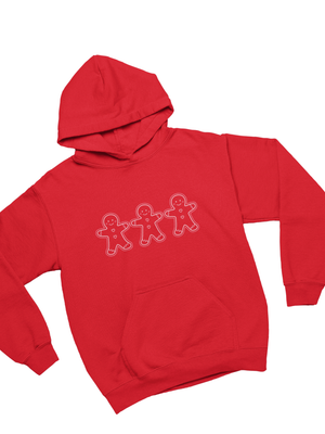 GINGERBREAD MEN HOODIE - RØD