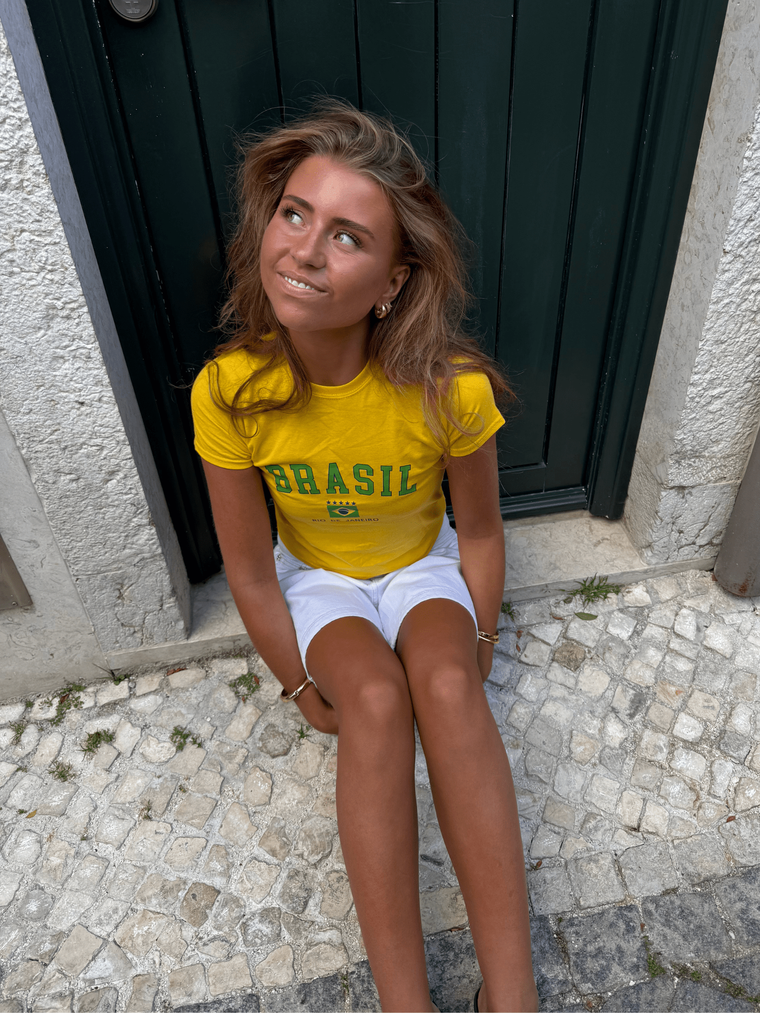 BRAZIL, BABY TEE - YELLOW