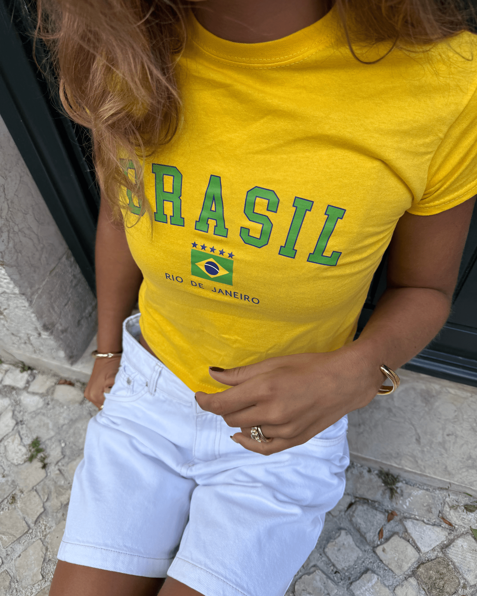 BRAZIL, BABY TEE - YELLOW