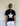 WHITE STAR (rygprint) UNISEX T-SHIRT - SORT