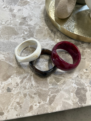 3-PACK BRACELETS - OFFWHITE/WINE/BROWN