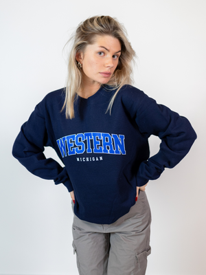 WESTERN MICHIGAN SWEAT - NAVY