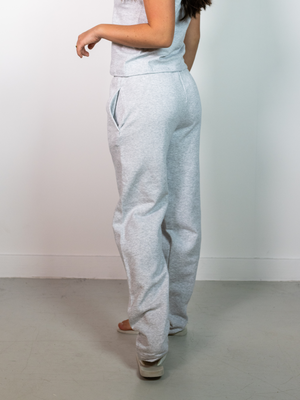 FRUIT JOGGING PANTS W/ ELASTIC - GRAY