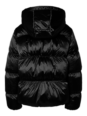MILLA SHINY PUFFER JACKET - BLACK
