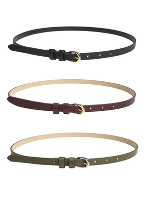 KILLAS 3-PACK SLIM JEANS BELT - BLACK-MORREL-WINE