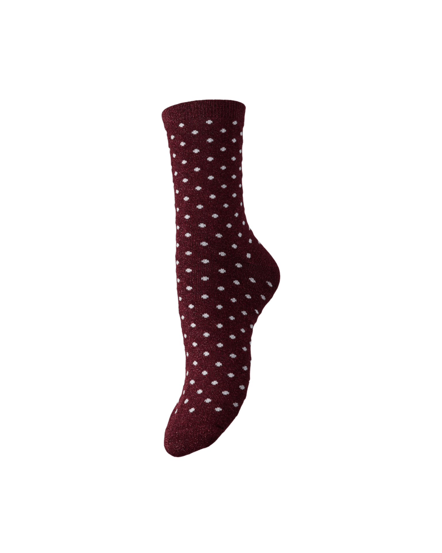 SEBBY GLITTER SOCKS - TAWNEY PORT DOTS