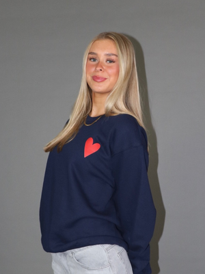 RED HEART SWEAT - NAVY