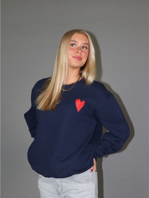 RED HEART SWEAT - NAVY