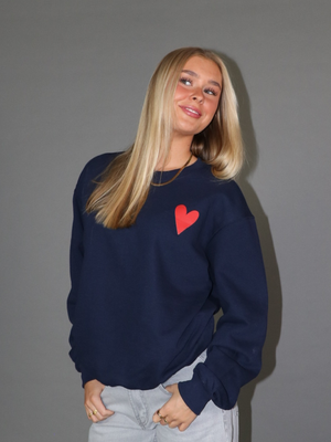 RED HEART SWEAT - NAVY