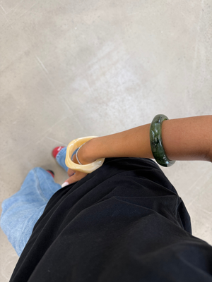 2-PACK BRACELETS - CREAM/MATCHA GREEN