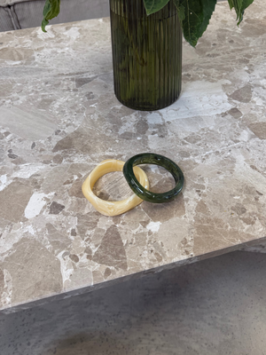 2-PACK BRACELETS - CREAM/MATCHA GREEN