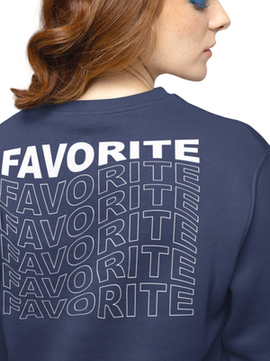 FAVORITE SWEAT (rygprint) - NAVY