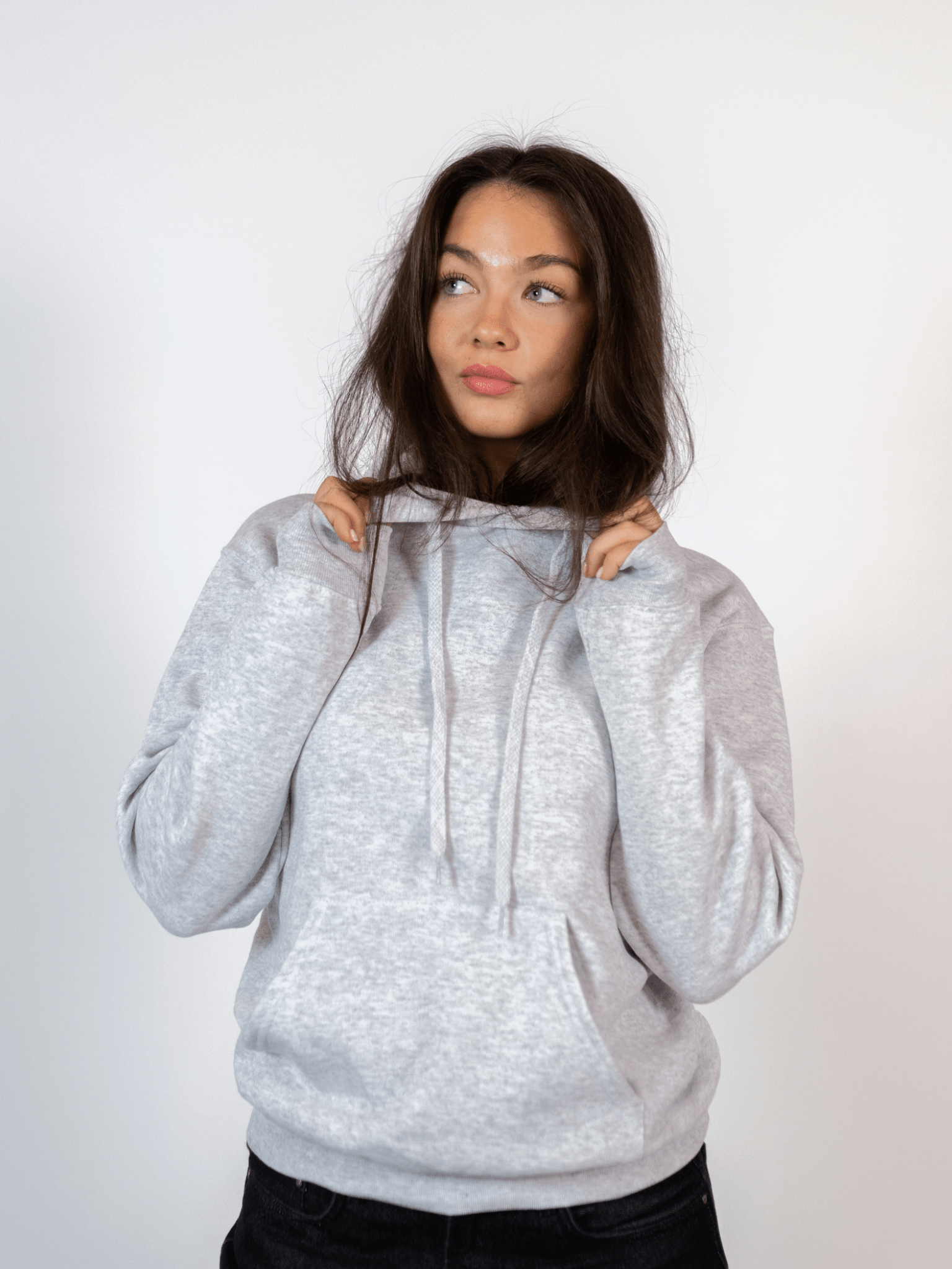 SUPERMODEL'S HOODIE (back print) - GRAY