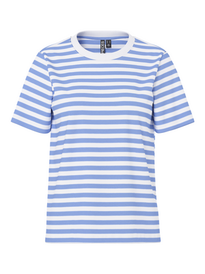 RIA STRIPE TEE - BLUE/BRIGHT WHITE