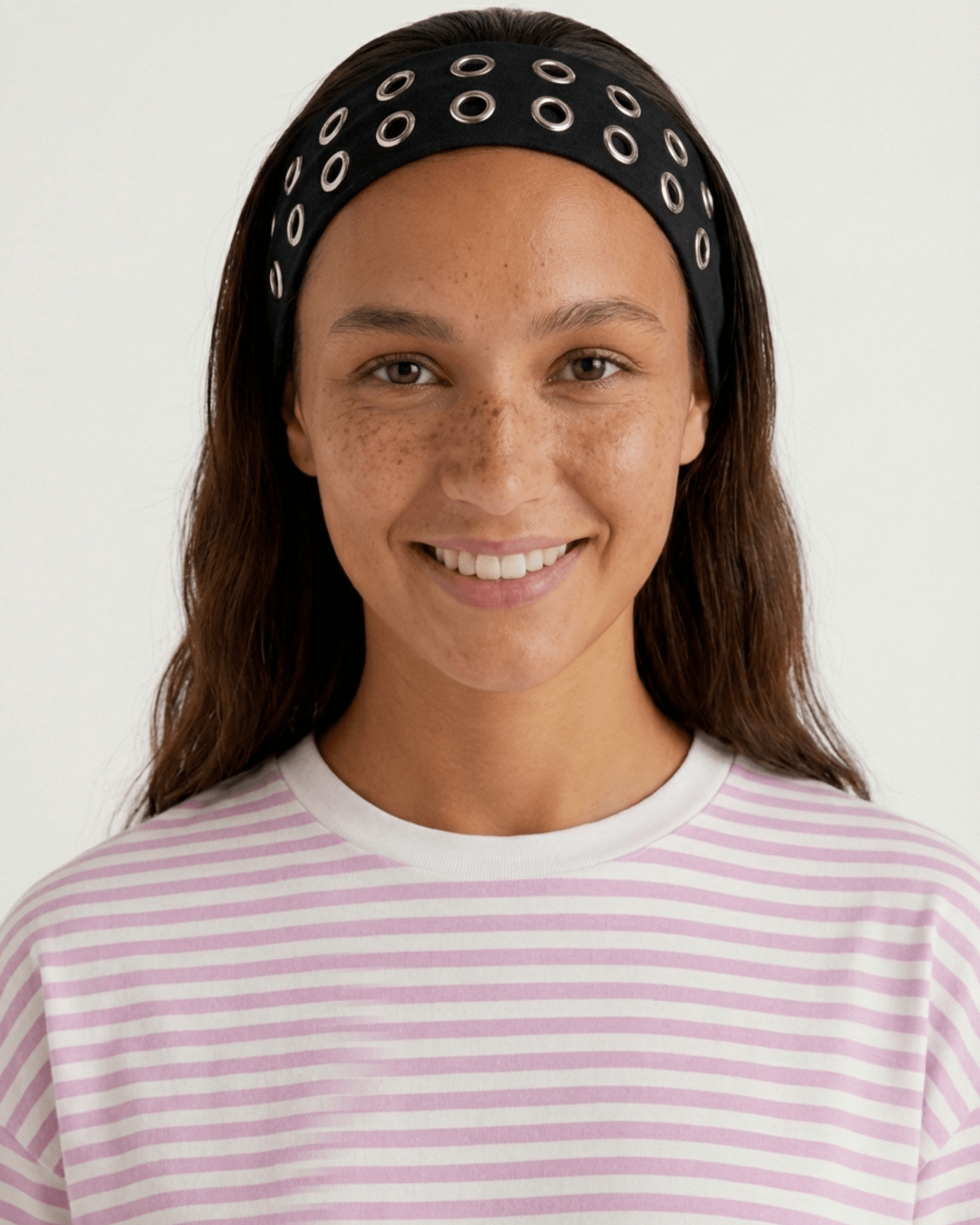 OLINE HAIRBAND WITH STUDS - BLACK