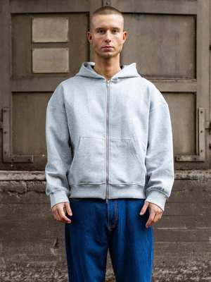ASH SCUBA ZIP HOODIE - GREY