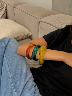3-PACK BRACELETS - AMBER/GREEN/BROWN