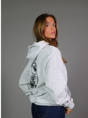 ROLLING MIRRORBALLS HOODIE (back print) - GRAY
