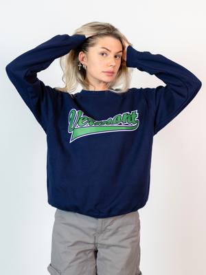 VERMONT SPORTS (GREEN) SWEATSHIRT - NAVY