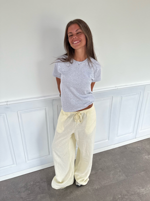 FLORA HØR-BUKSER - BUTTER YELLOW