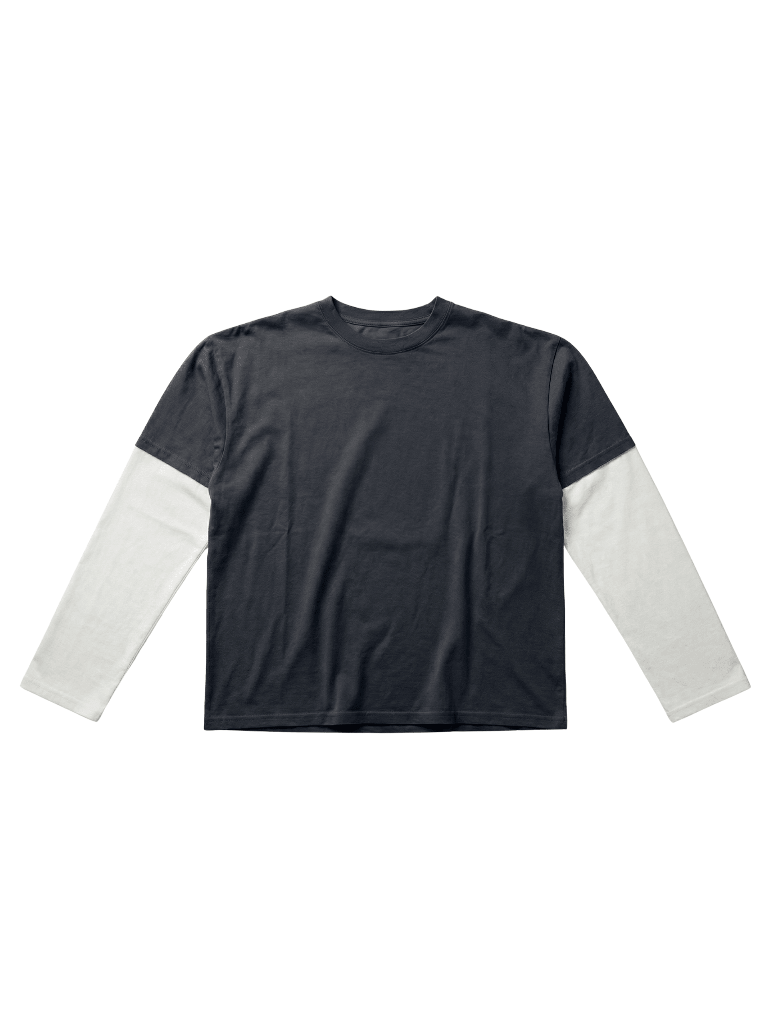 ALVIA LAYERED TEE - BLACK/WHITE