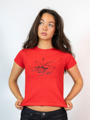 CUPID, BABY TEE - RED