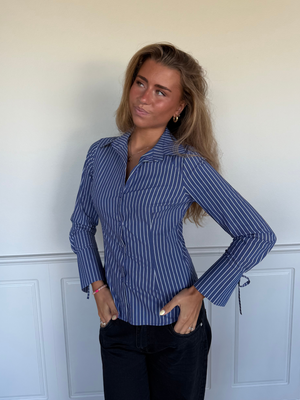 AVA STRING SHIRT - NAVY