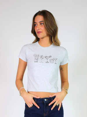 ITALIA, BABY TEE - BLUE