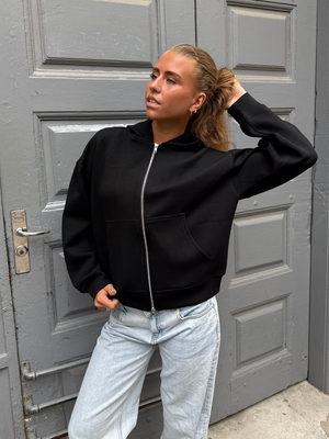 ASH SCUBA ZIP HOODIE - BLACK