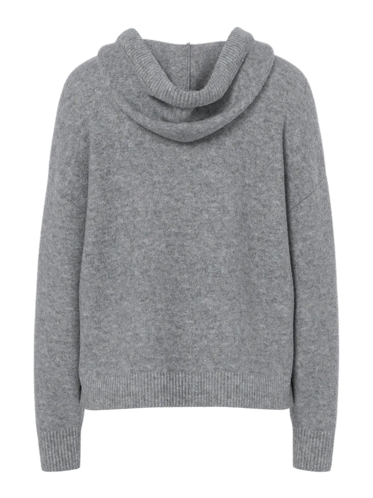 MALOU KNIT HOODIE - GREY MELANGE