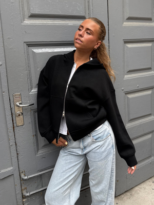 ASH SCUBA ZIP HOODIE - BLACK