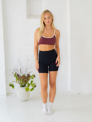 ACTIVE CONTRAST BRA - WINE RED