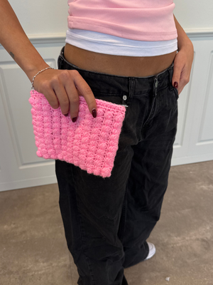 CROCHET CLUTCH - PINK