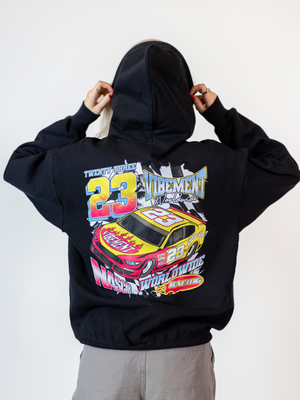 CAR NO. 23 (back print) HOODIE - BLACK