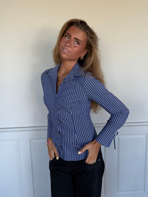 AVA STRING SHIRT - NAVY