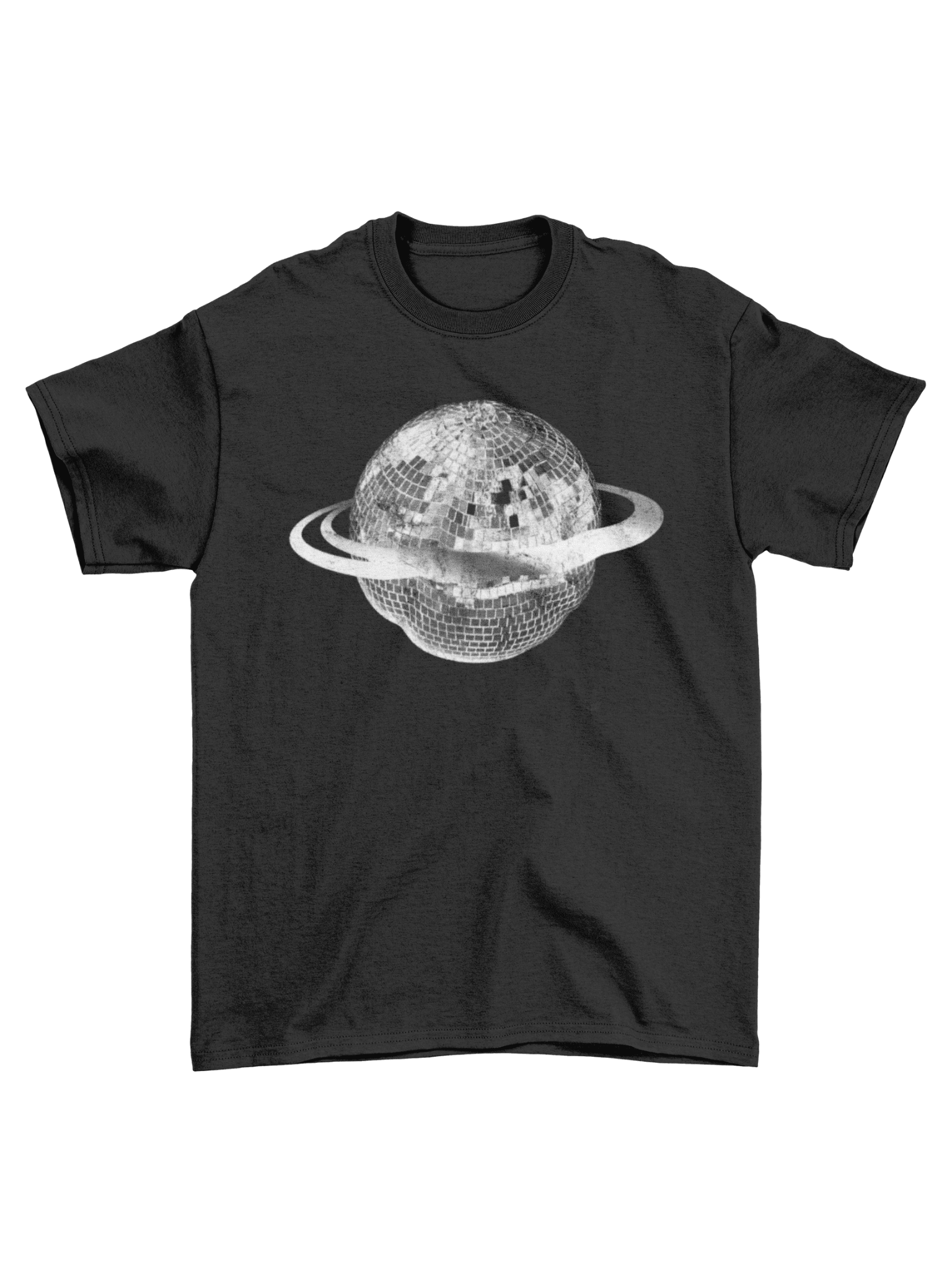 PLANET DISCO (white) UNISEX T-SHIRT - BLACK