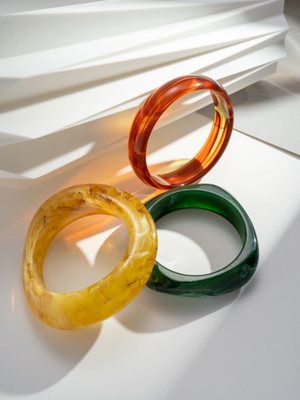 3-PACK BRACELETS - AMBER/GREEN/BROWN