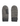 NORMA STRIPE MITTENS - DARK GREY/WHITE